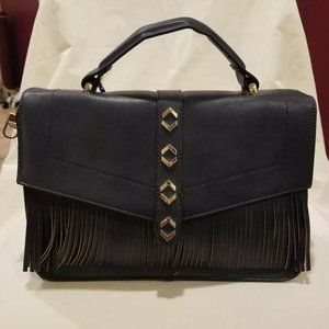 BCBGeneration Messenger Fringe Faux Leather Bag